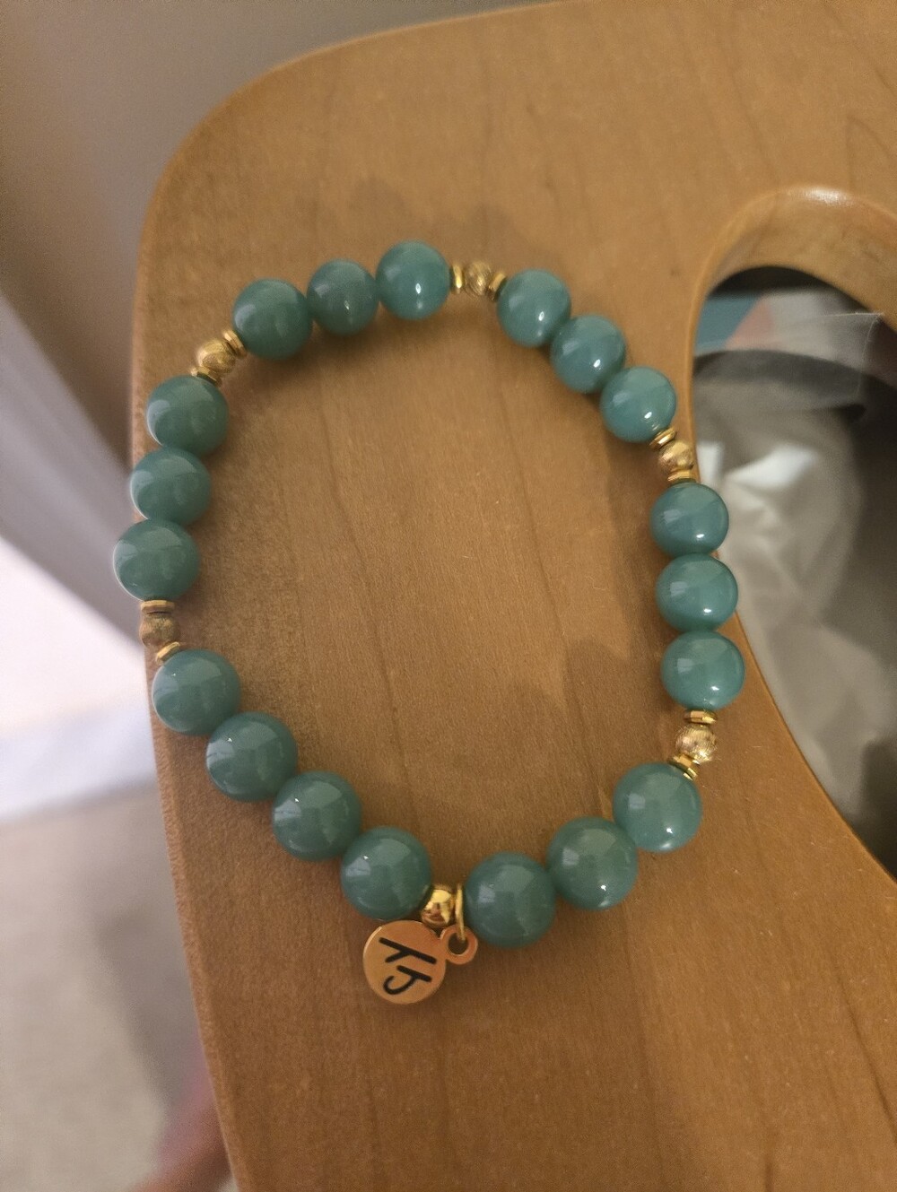 Tjazelle Limited Edition Green Turquoise Agate Gemstone Exclusive Bracelet